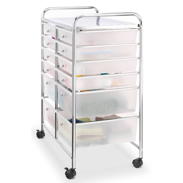 Whitmor 12 Drawer Storage Cart White