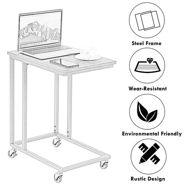 Gymax Laptop Holder Sofa Side End MobileTable Multiple Stand Desk - 20'' X 14'' X 24''