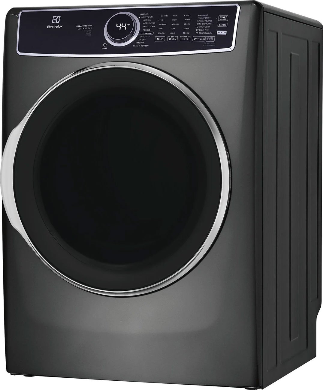 Electrolux 8 Cu. Ft. Titanium Front Load Perfect Steam Electric Dryer With Balanced Dry and Instant Refresh