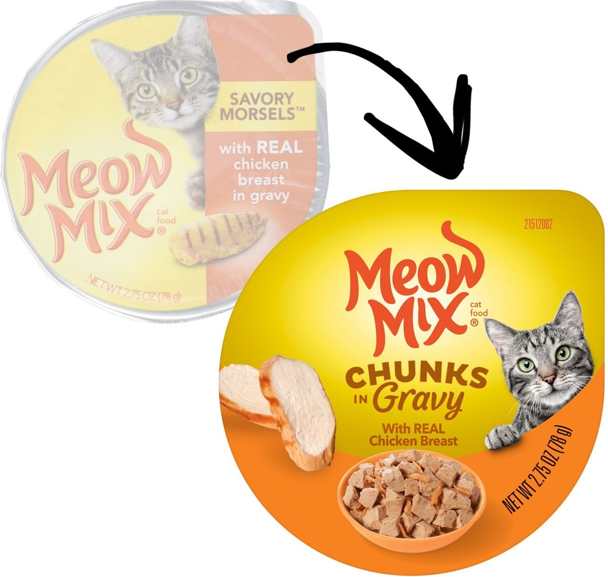 Meow Mix Chunks in Gravy With Real Chicken Breast Wet Cat Food