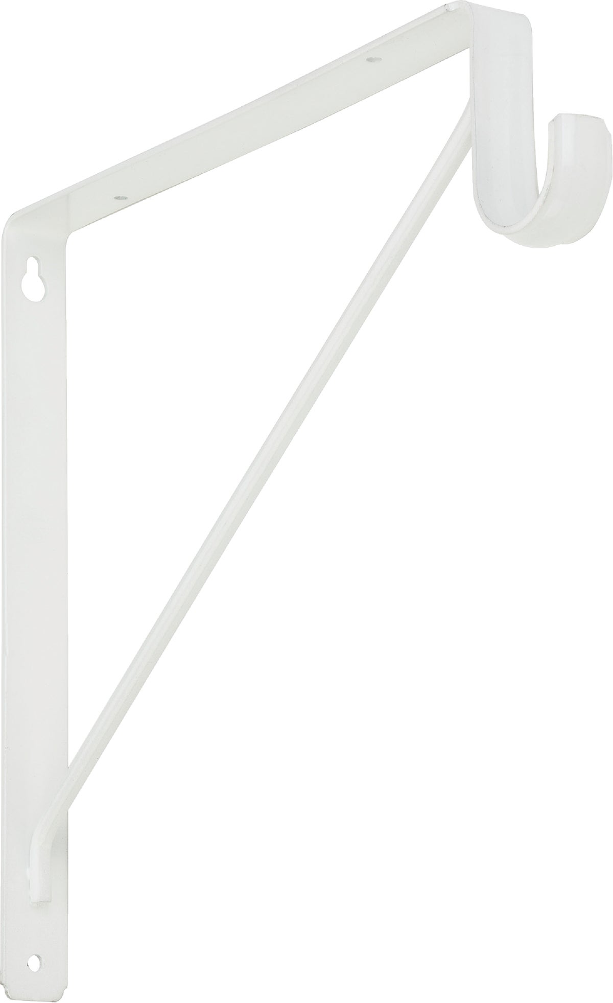 Stanley Home Designs Heavy-Duty Shelfamp Rod Bracket White