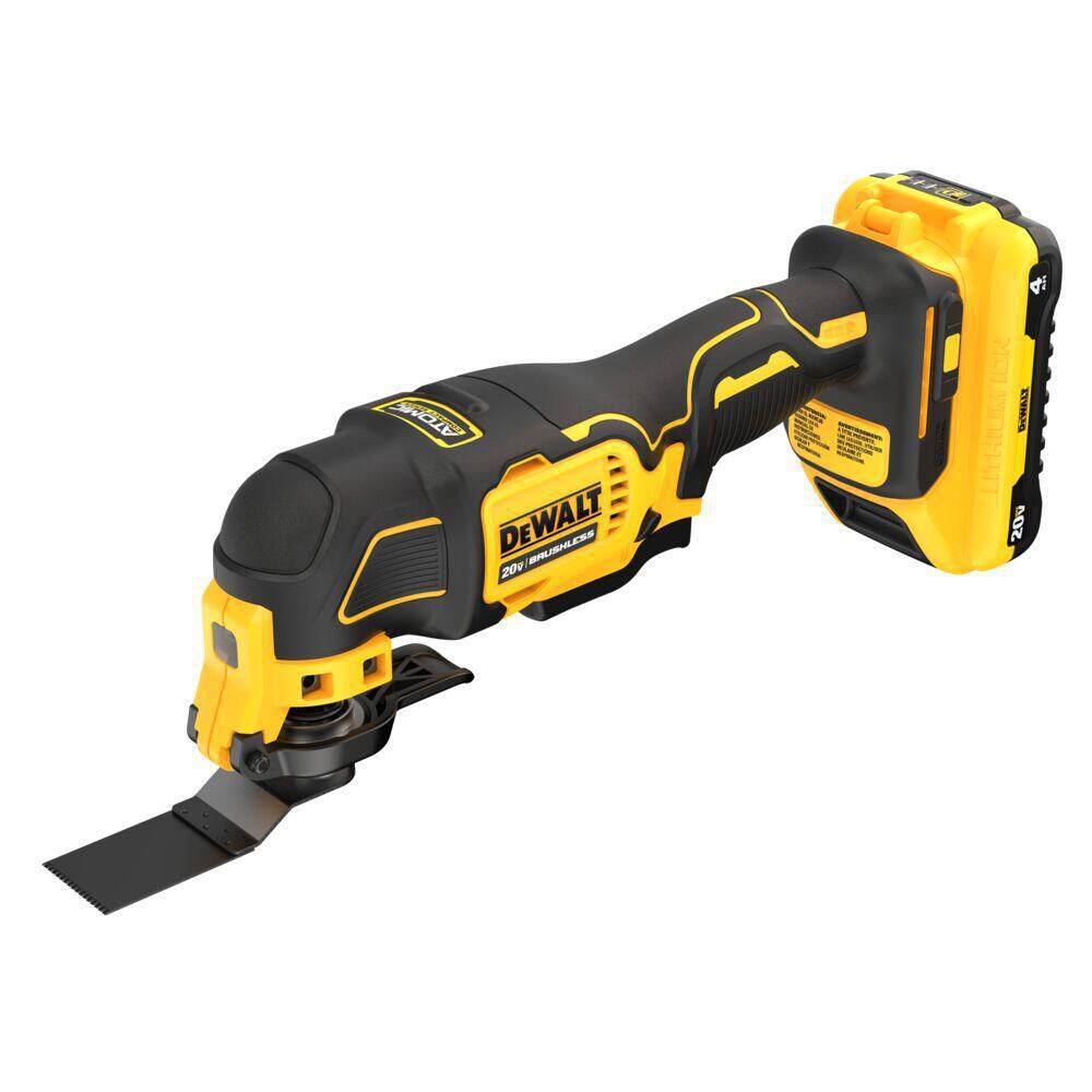 DEWALT DCS354Q1 ATOMIC 20V MAX Lithium-Ion Cordless Oscillating Tool Kit with 4.0Ah Battery， Charger and Kit Bag