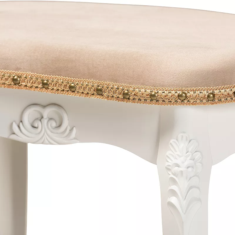 Baxton Studio Gabrielle Ottoman