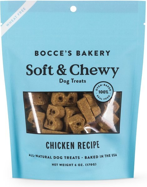 Bocce's Bakery Soft and Chewy Chicken Recipe Dog Treats