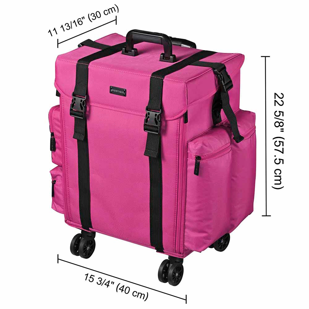 Byootique Rolling Makeup Suitcase with Drawers Nylon