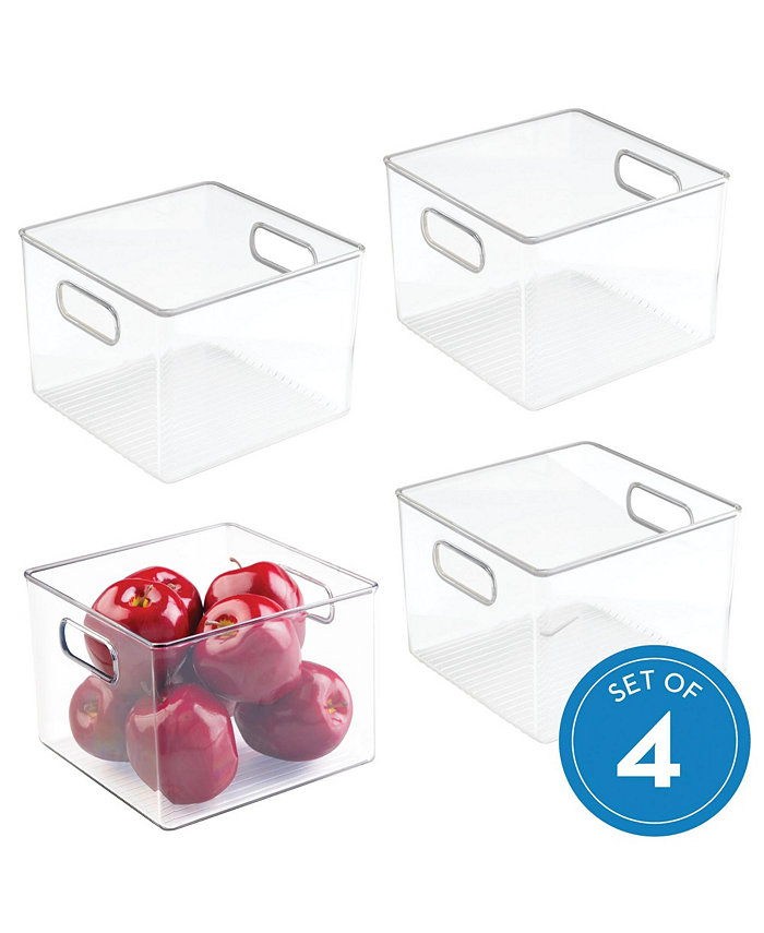 Interdesign Plastic Fridge and Pantry Storage Bins Organizer Container Set of 4