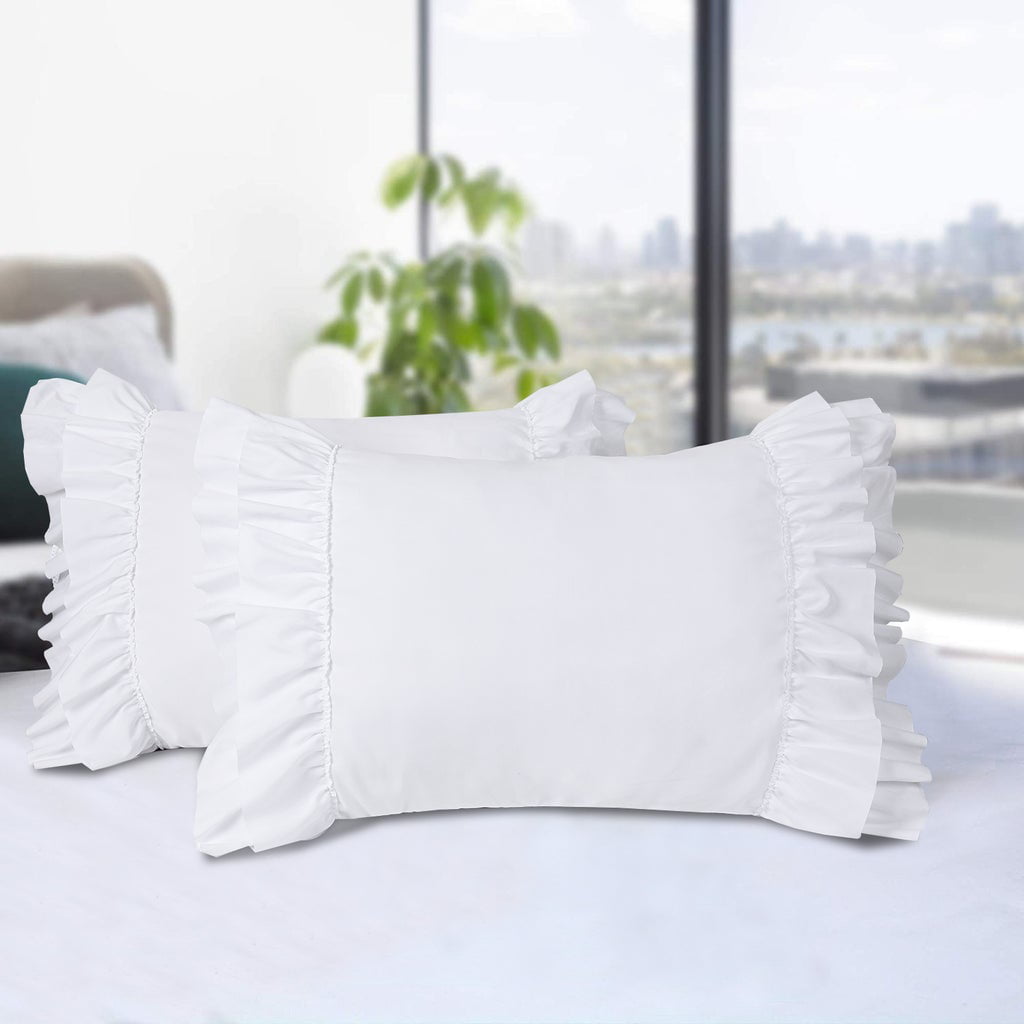 BednLinens Set of 2 White Queen 20