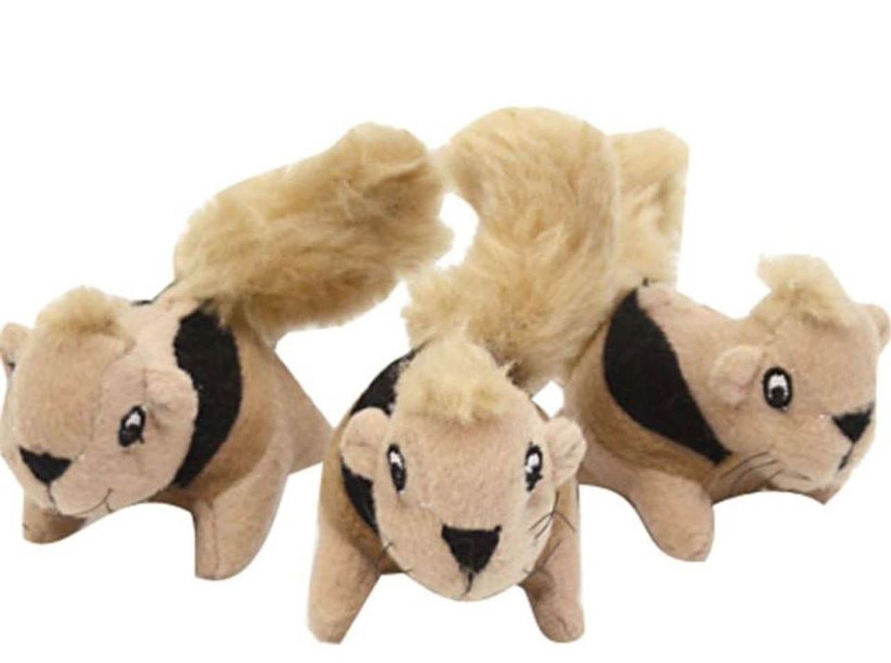 Outward Hound Squeakin' Squirrels Replacements For Hide A Squirrel Dog Toy， 3 Pack