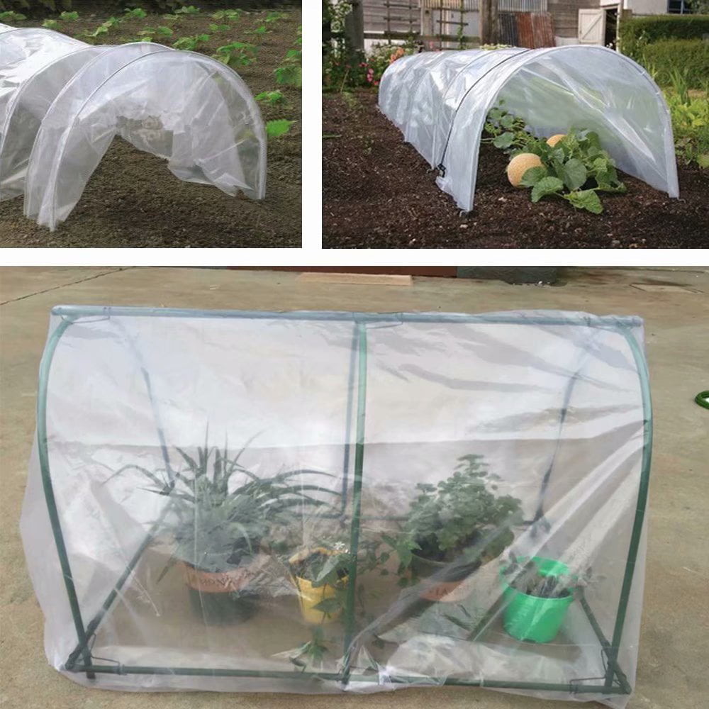 Agfabric 3.1Mil Plastic Covering Clear Polyethylene Greenhouse Film UV Resistant for Grow Tunnel and Garden Hoop, Plant Cover&Frost Blanket for Season Extension,Keep Warm and Frost Protection, 12x20ft