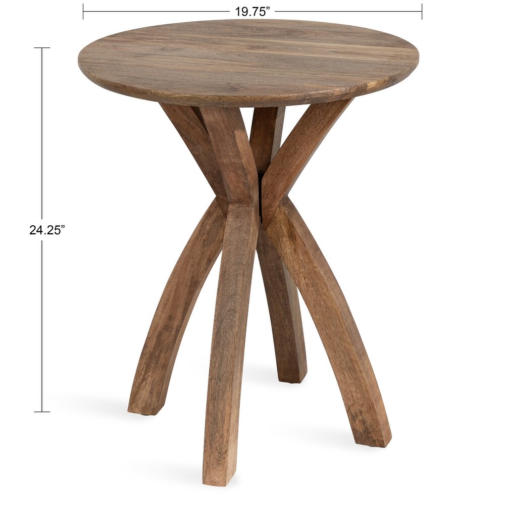 Kate and Laurel Soleyn Round Wood Side Table