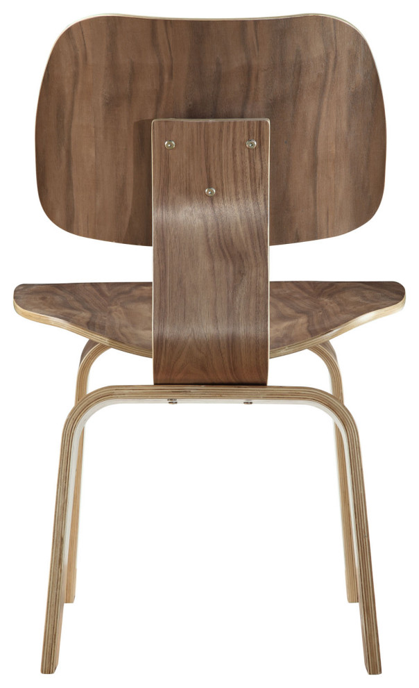 Walnut Fathom Dining Chairs Set of 6   Midcentury   Dining Chairs   by Furniture East Inc.  Houzz