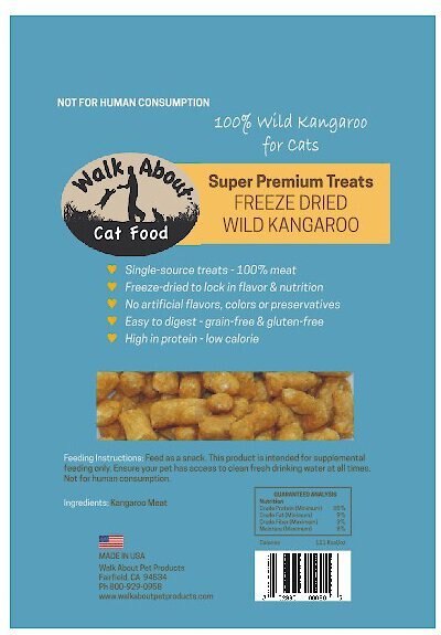 Walk About Grain-Free Freeze Dried Kangaroo Cat Treats