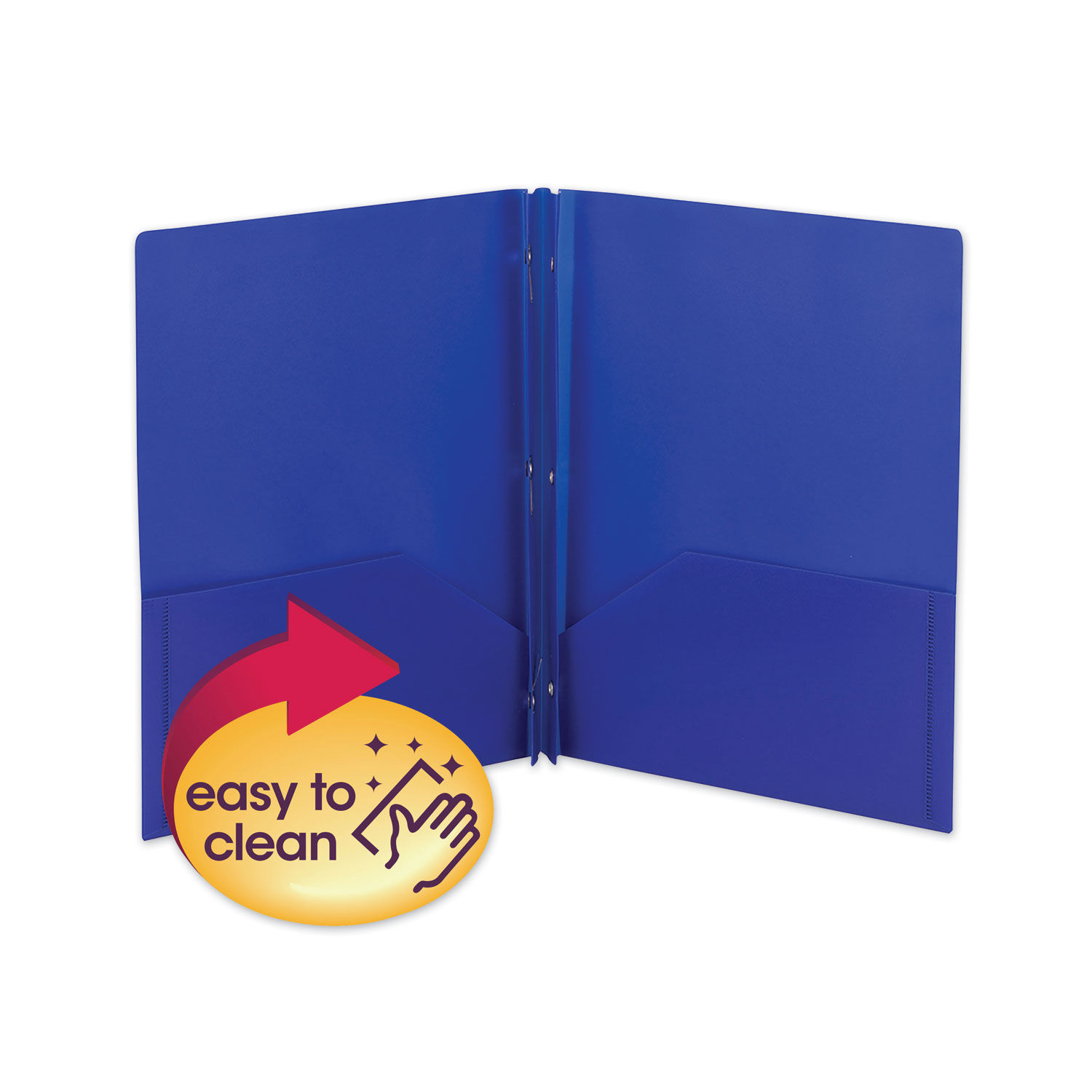 Poly Two-Pocket Folder with Fasteners by Smeadandreg; SMD87726