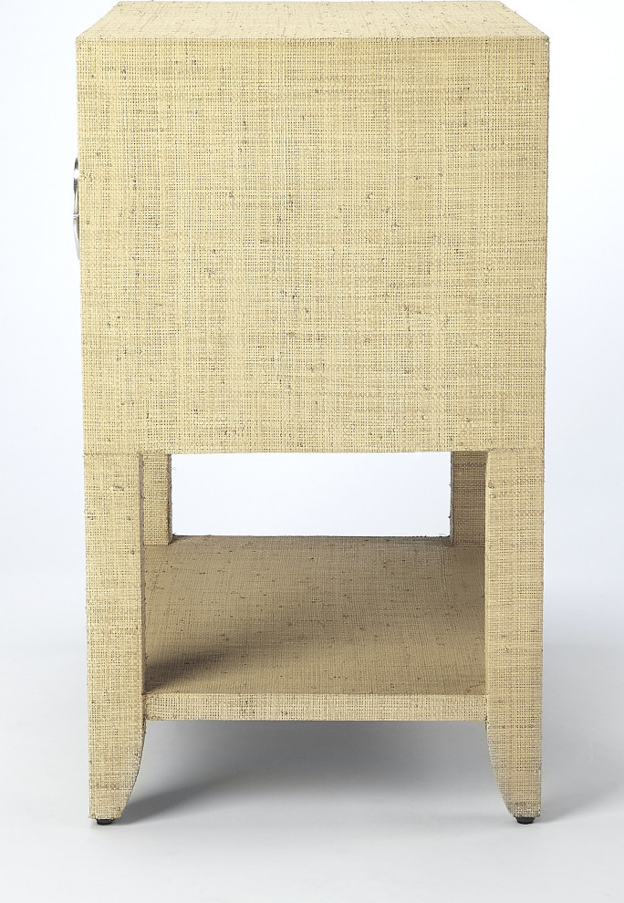 Amelle Raffia End Table   Transitional   Side Tables And End Tables   by HedgeApple  Houzz