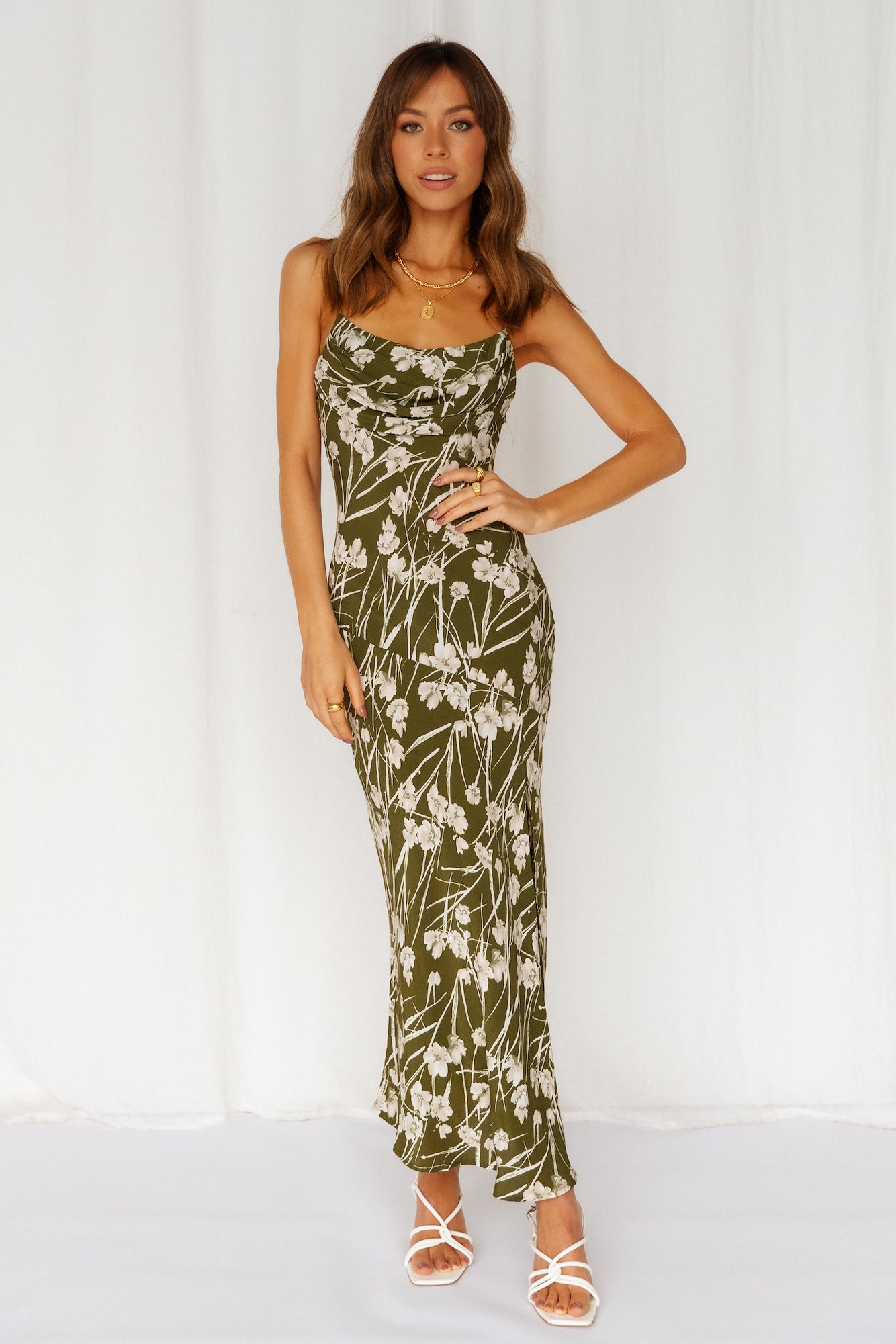 Popping Off Midi Dress Green