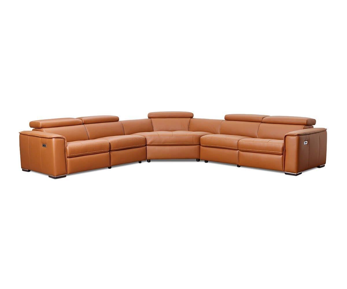 Kopervik Leather Power Reclining Sectional