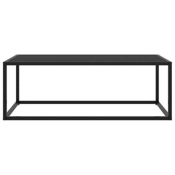 vidaXL Coffee Table Black with Black Glass 39.4