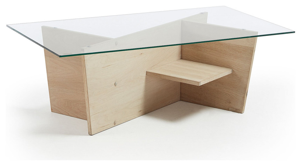 Geometric Oak Coffee Table  La Forma Balwind   Contemporary   Coffee Tables   by Oroa   Distinctive Furniture  Houzz