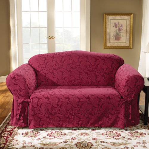 Sure Fit Champagne Scroll Sofa Cover