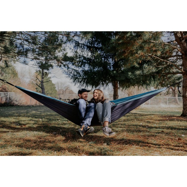 Stansport Double Nylon Hammock Navy light Blue