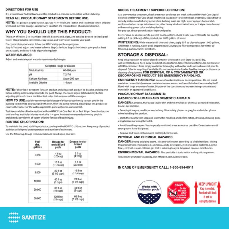 CHLORINE LIQUID 1GAL