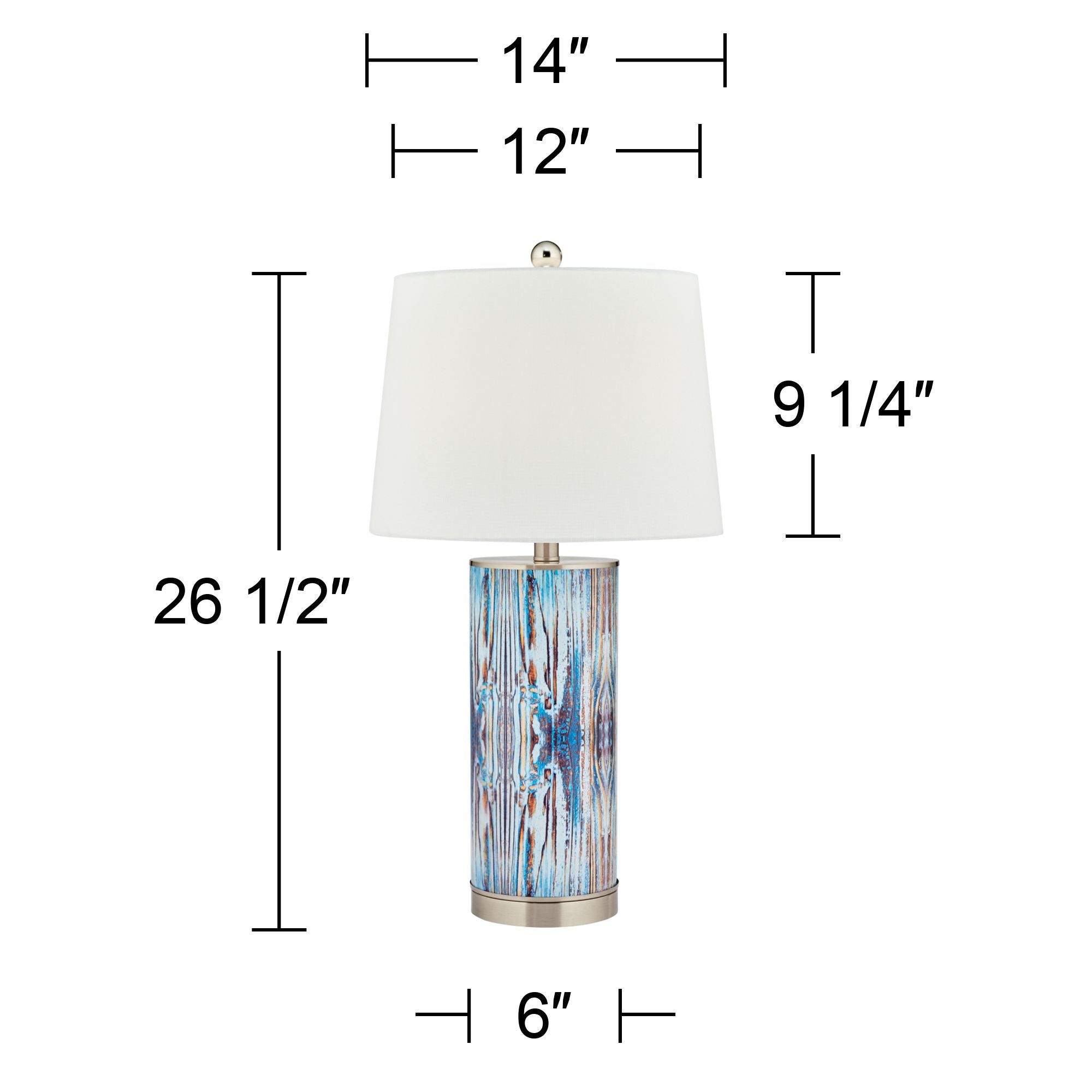 360 Lighting Modern Coastal Table Lamp 26 1/2