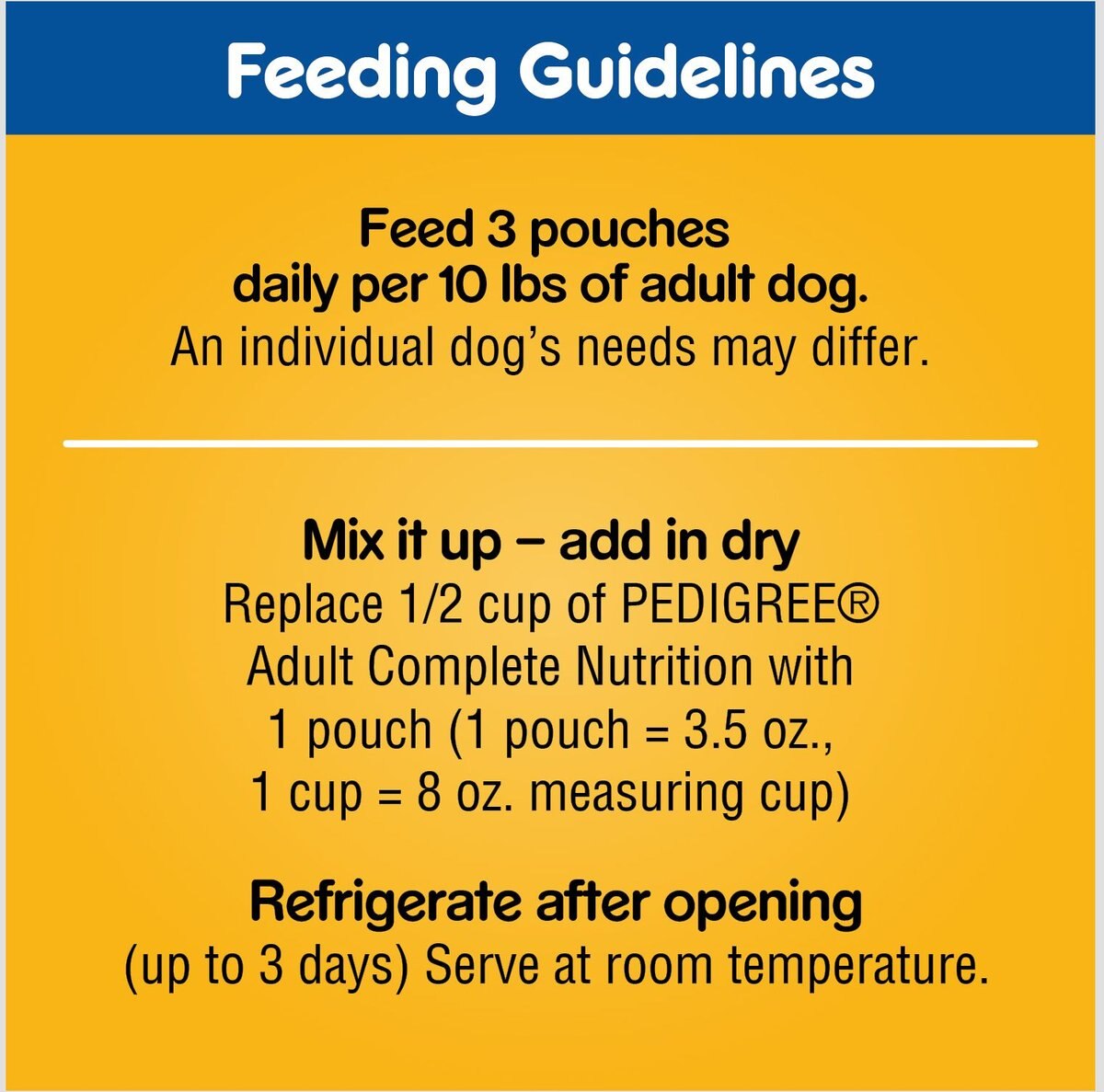 Pedigree Chopped Dinner Variety Pack Adult Wet Dog Food， 3.5-oz pouch， case of 8