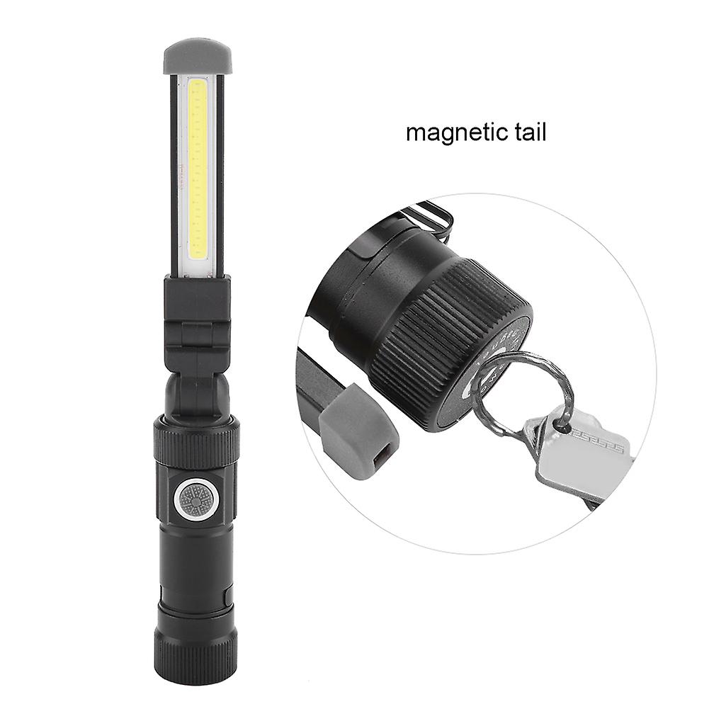 6W+1W USB Charging COB Emergency Lamp Portable LED Work Light with Magnetic Tail