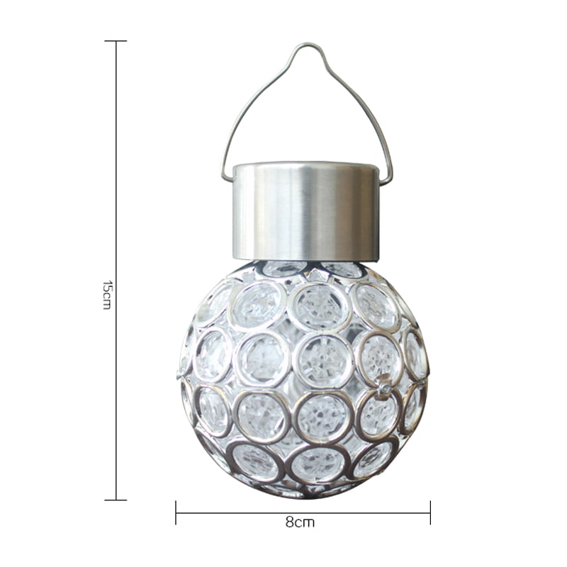 lzndeal New Solar Led Light Hanging Lantern Waterproof Hollow Out Ball Lamp for Outdoor Garden Yard Patio