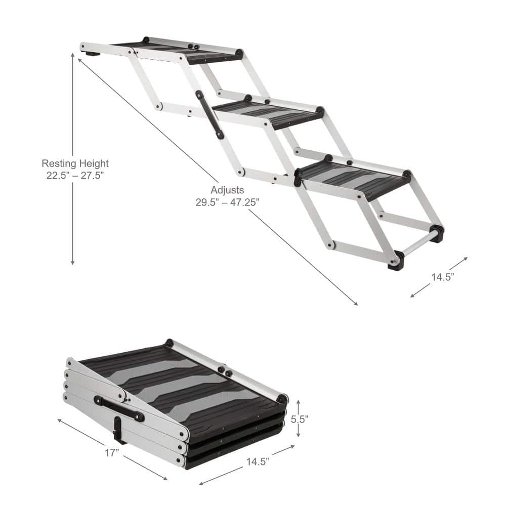 TRIXIE Heavy-Duty Foldable Aluminum Pet Steps 39376