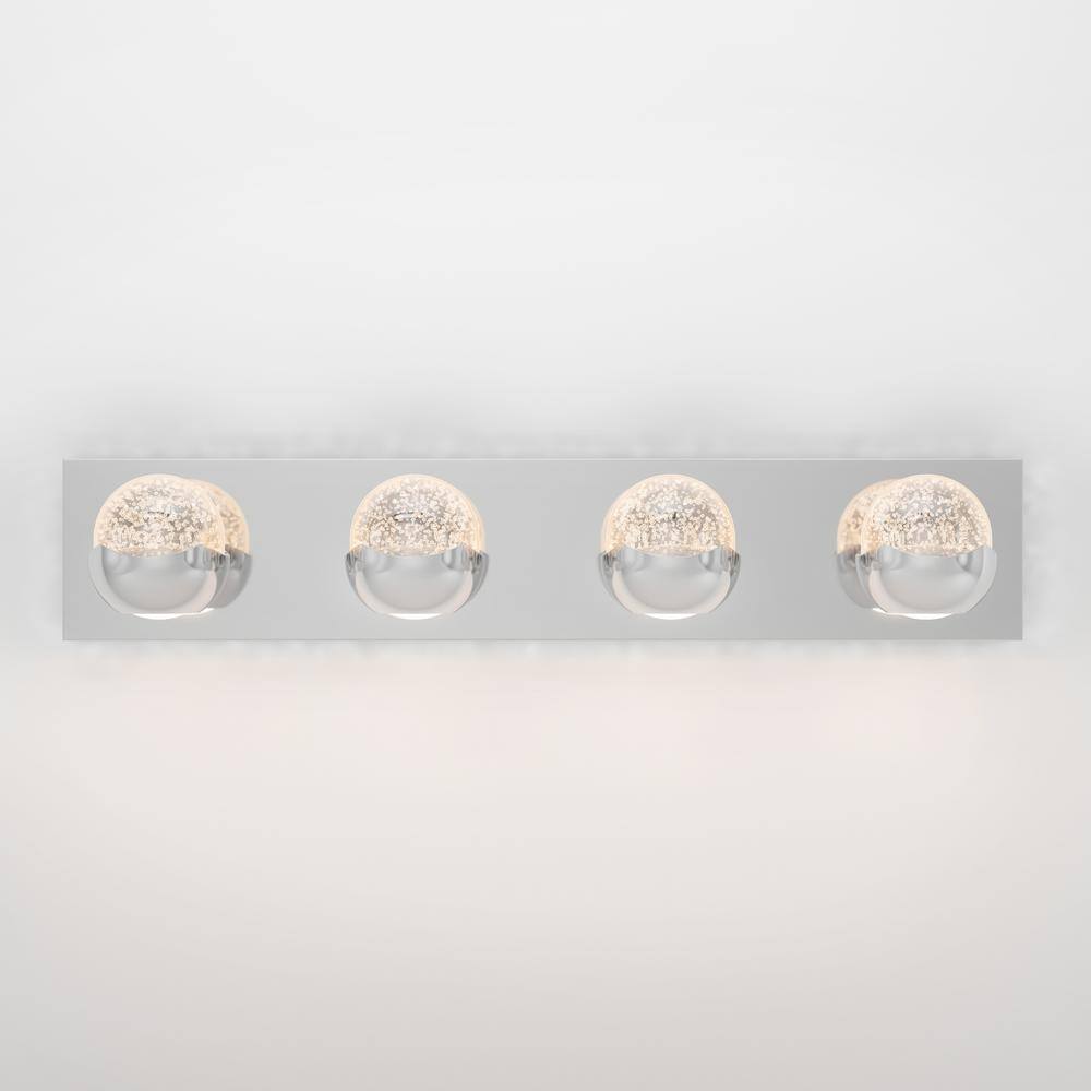 Artika Oracle 27 in. 4-Light Chrome 5CCT LED Modern Bath Vanity Light Bar VAN4-OR5C-HD2CR