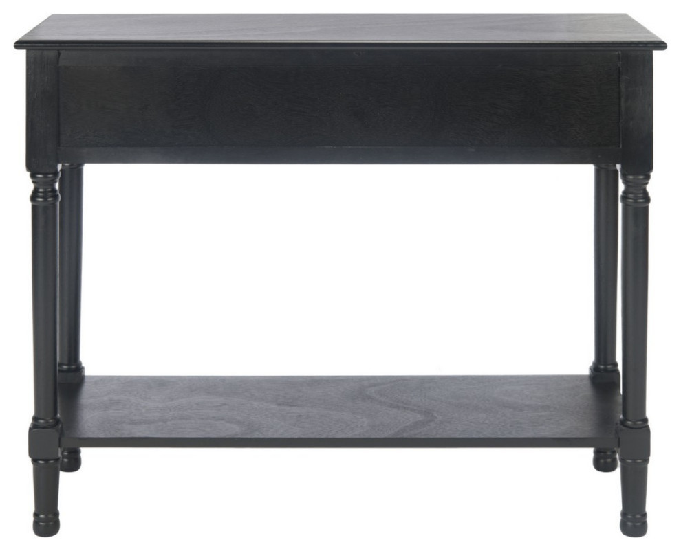 Antonio 2 Drawer Console Table Black   Tropical   Console Tables   by AED Luxury Home Decor  Houzz