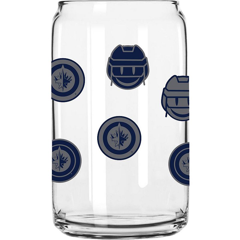 Winnipeg Jets 16oz. Smiley Can Glass