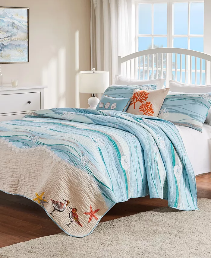 Greenland Home Fashions Maui Quilt Set， 3-Piece Full - Queen