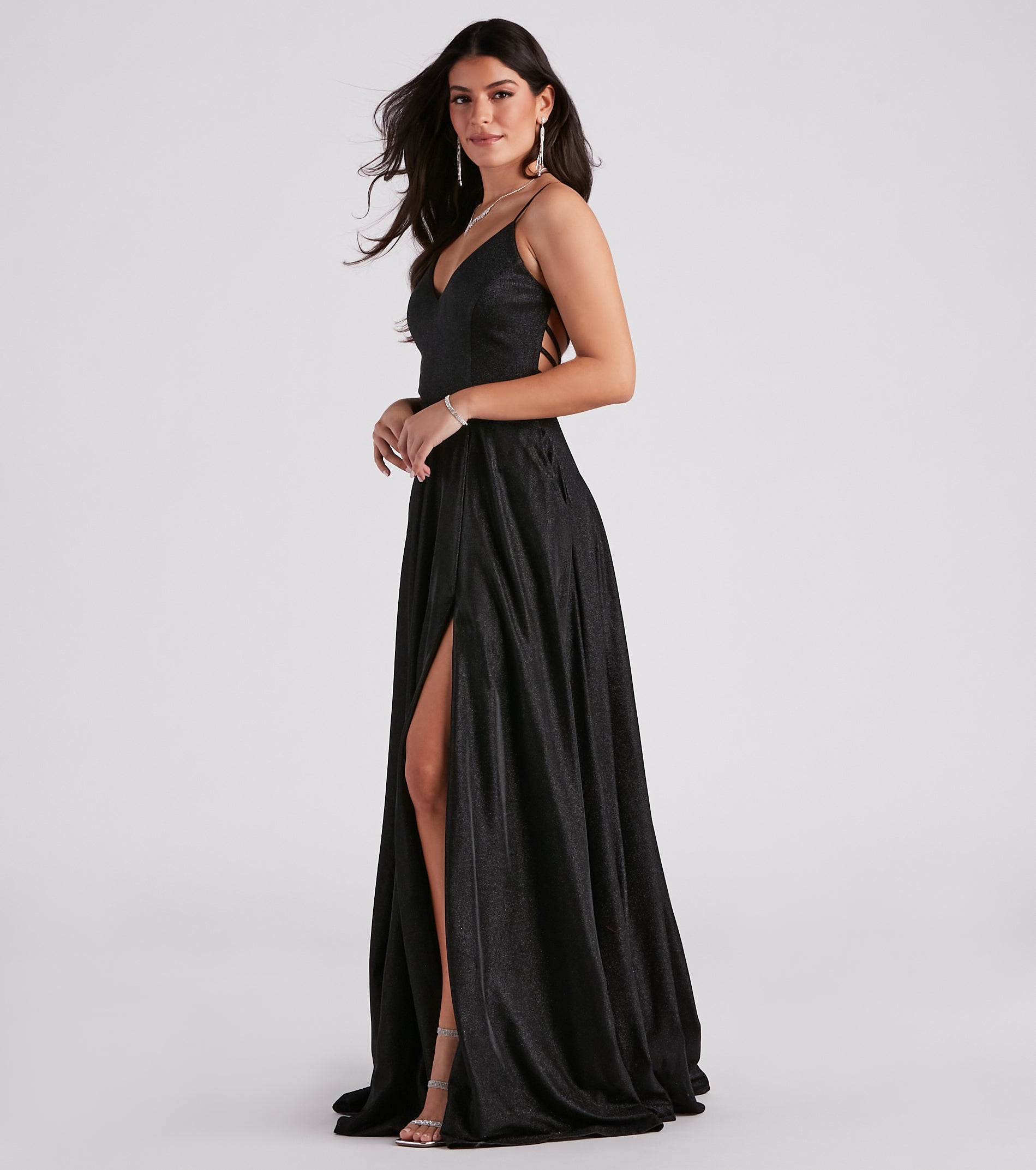 Sally Lattice Back A-Line Ball Gown