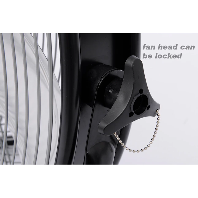 Utilitech 20-in 3-Speed Indoor Black Floor Fan