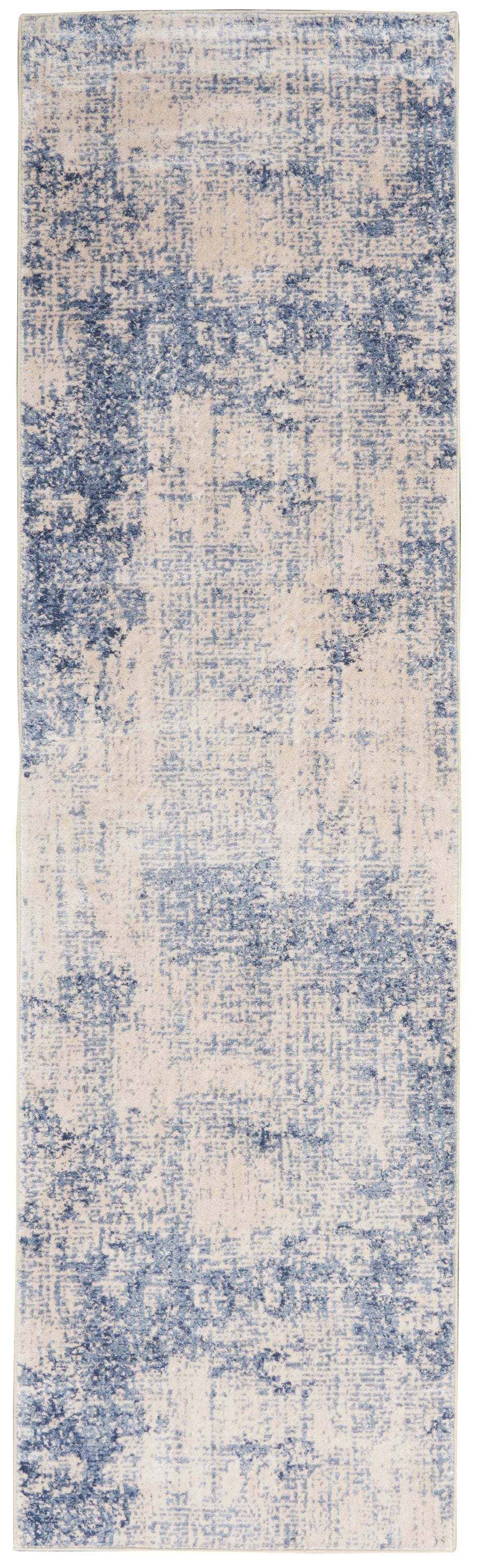 Silky Textures Ivory/Blue Rug