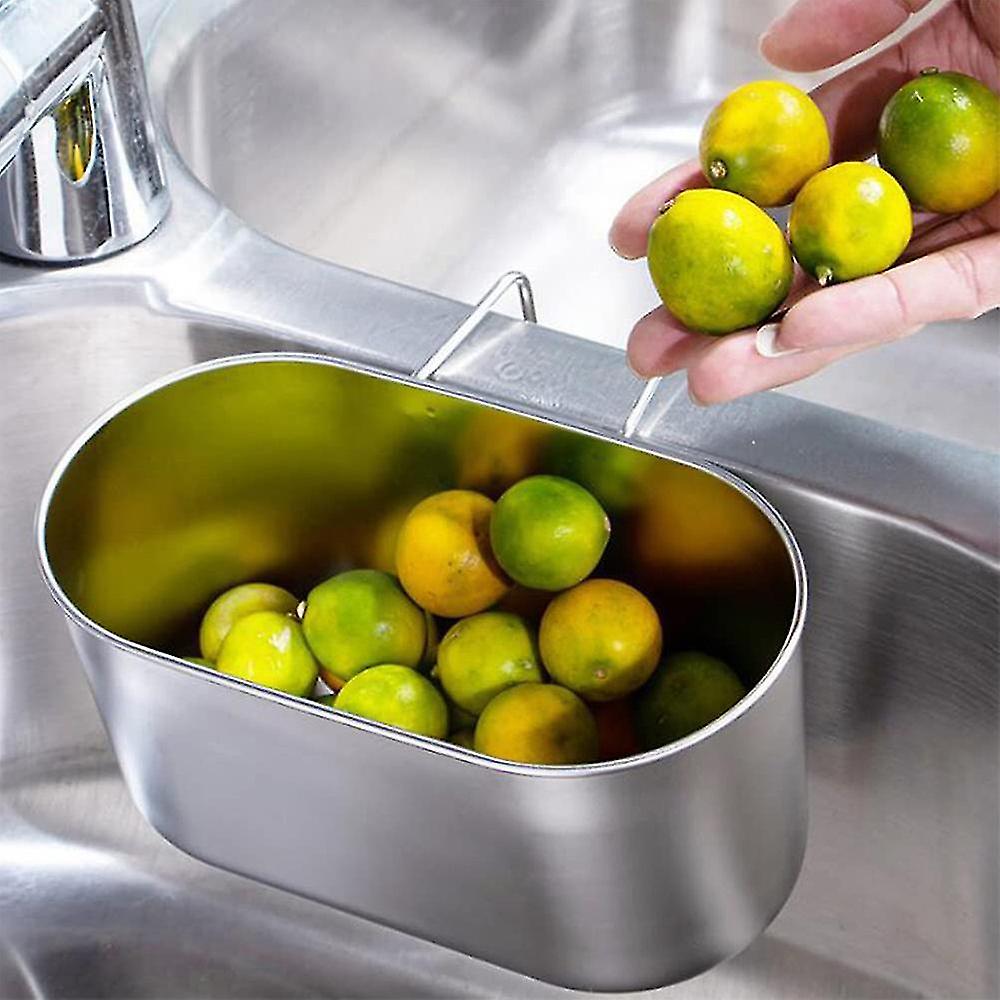 304 Stainless Steel Kitchen Sink Drain Basket， Dishwashing Sink， Hanging Garbage Water Filter Rack