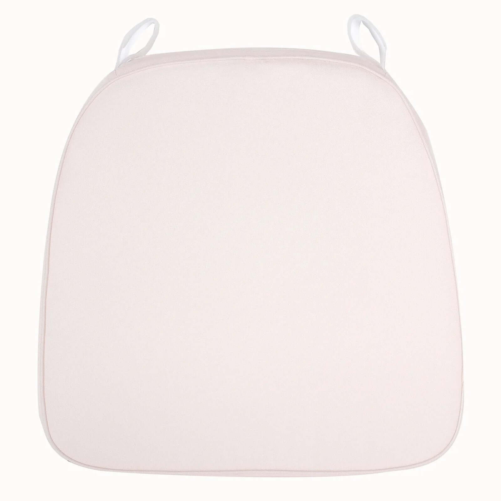 Blush Chiavari Chair Pad, Memory Foam Seat Cushion With Ties and Removable Cover 1.5