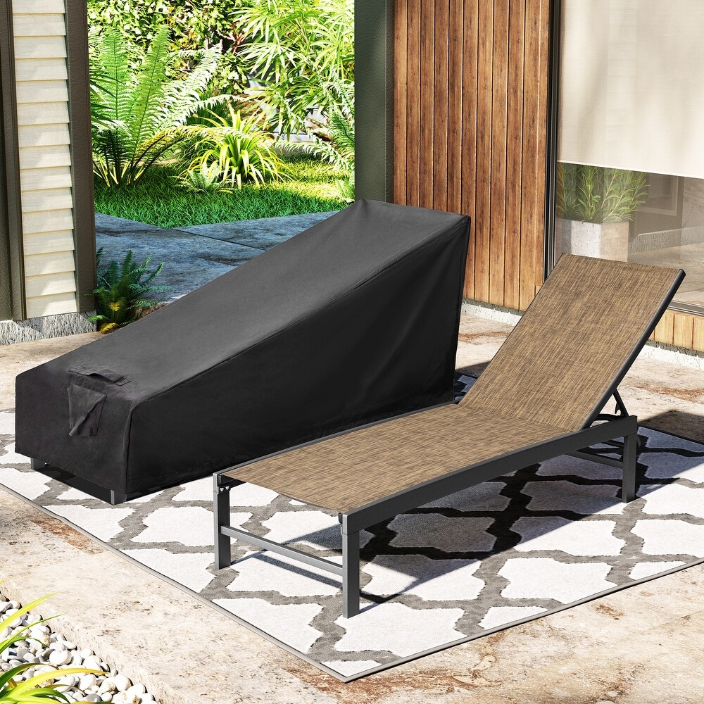 Crestlive Outdoor Loungers Patio Chaise Lounge Chairs Set of 2 with Waterproof Covers   71.65\