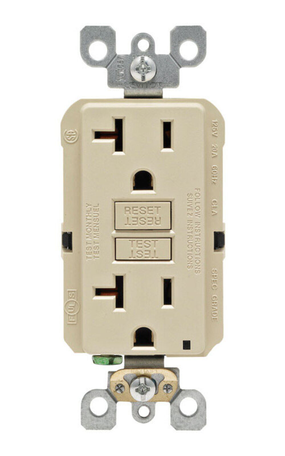 GFCI OUTLET 20A IVORY