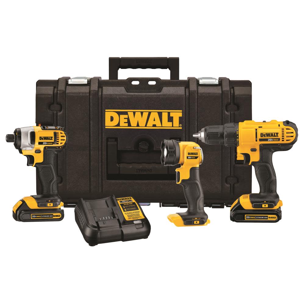 20 V MAX* Lithium Ion 3-Tool Combo Kit w/ToughSystem