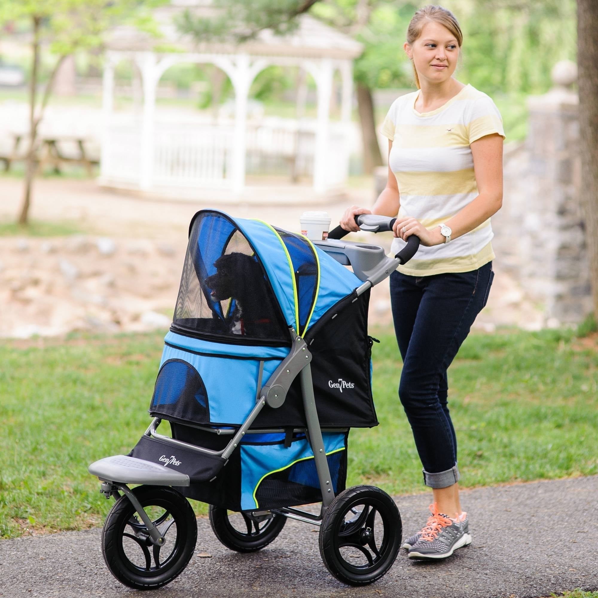 Gen7Pets Jogger Dog Stroller， Trailblazer Blue， 38