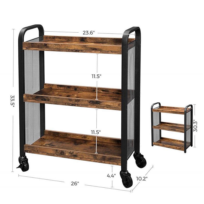 Slim Kitchen Cart For Narrow Spaces， Rolling Storage Cart