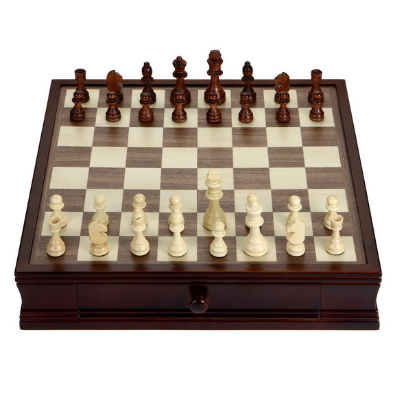 Hathaway BG2110 Prodigy Wood Chess   Checkers Set