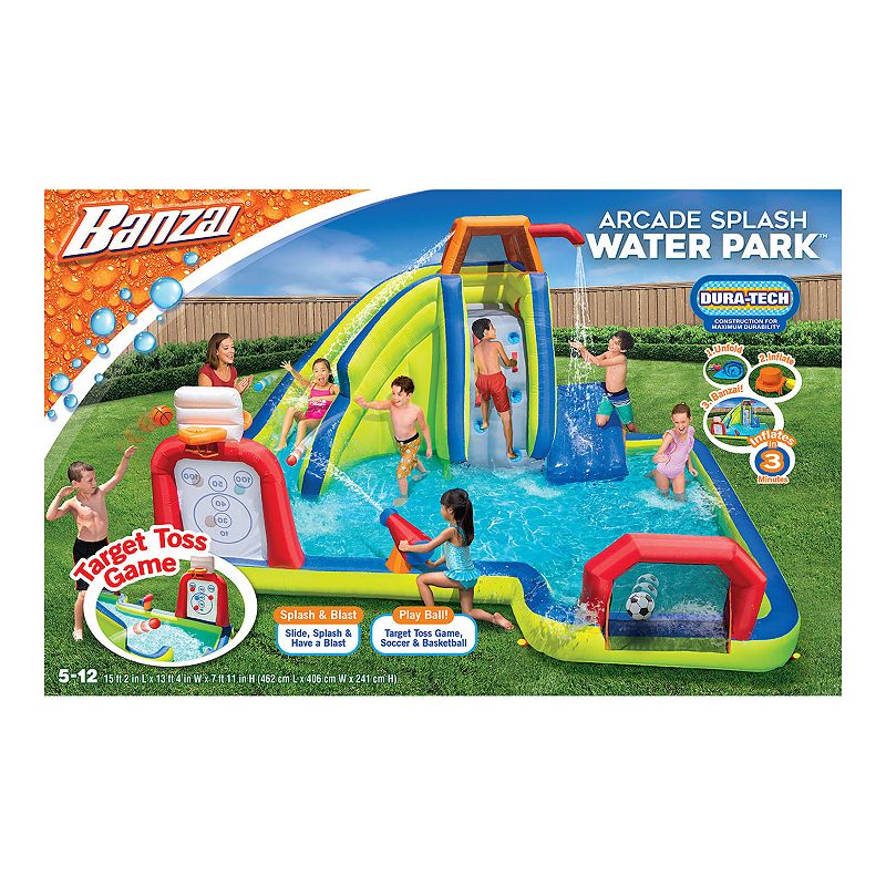 Banzai Inflatable Arcade Splash Water Park