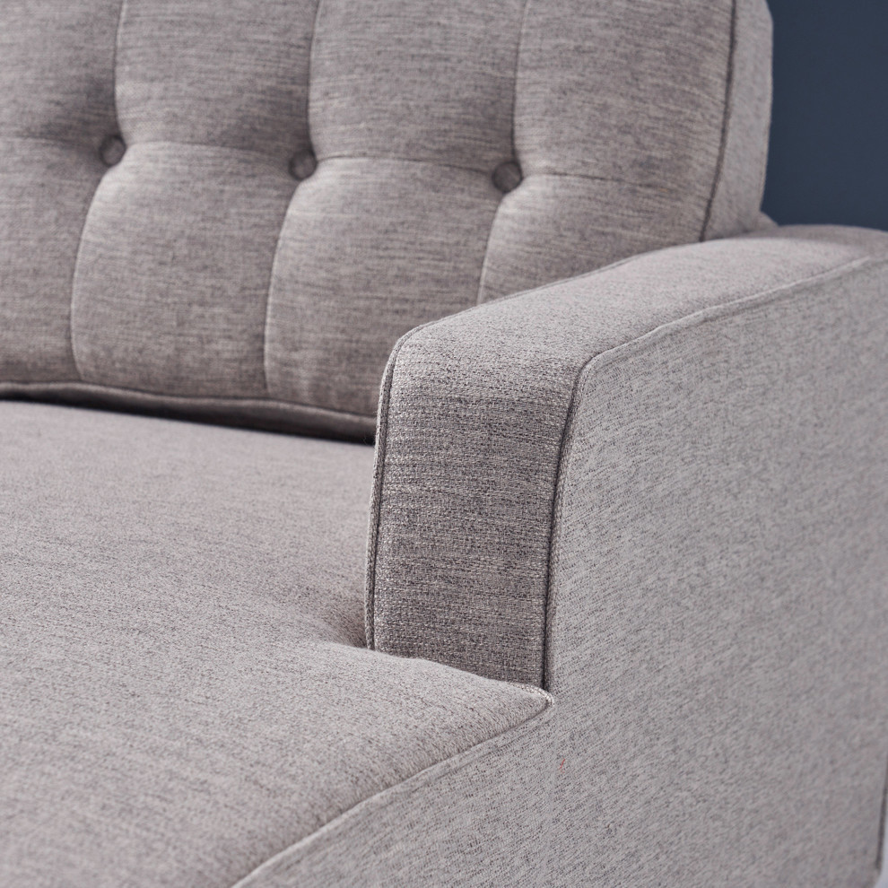 Jean Modern Fabric Chaise Sectional  Light Gray   Transitional   Sectional Sofas   by GDFStudio  Houzz