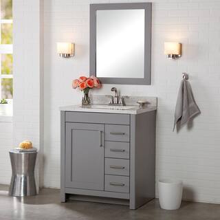 Home Decorators Collection Westcourt 30 in. W x 21.7 in. D x 34.2 in. H Bath Vanity Cabinet without Top in Sterling Gray WT30-ST