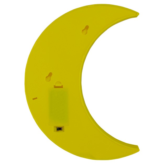 Led Lighted Yellow Crescent Moon Marquee Wall Sign