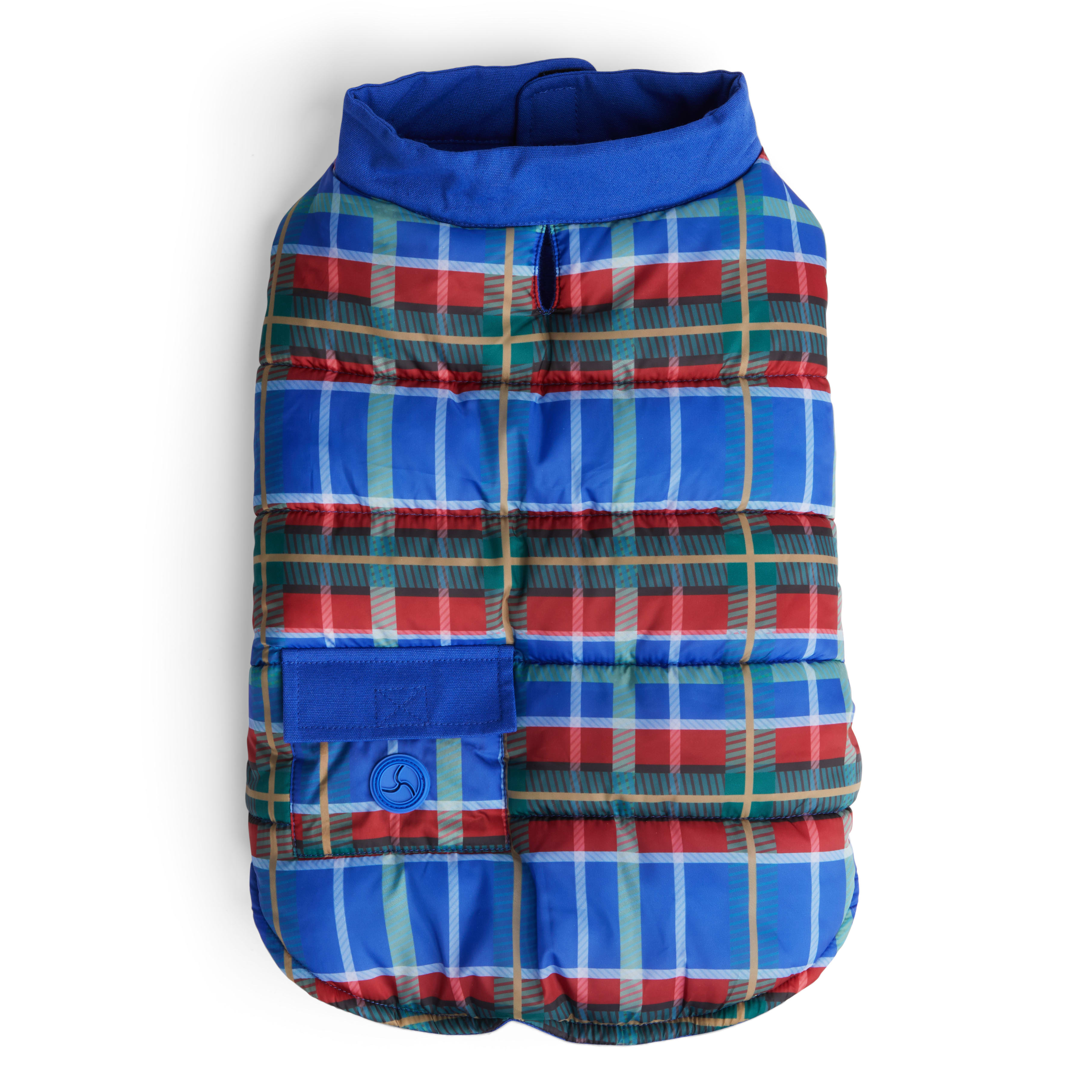 YOULY Blue Plaid Dog Vest， XX-Small